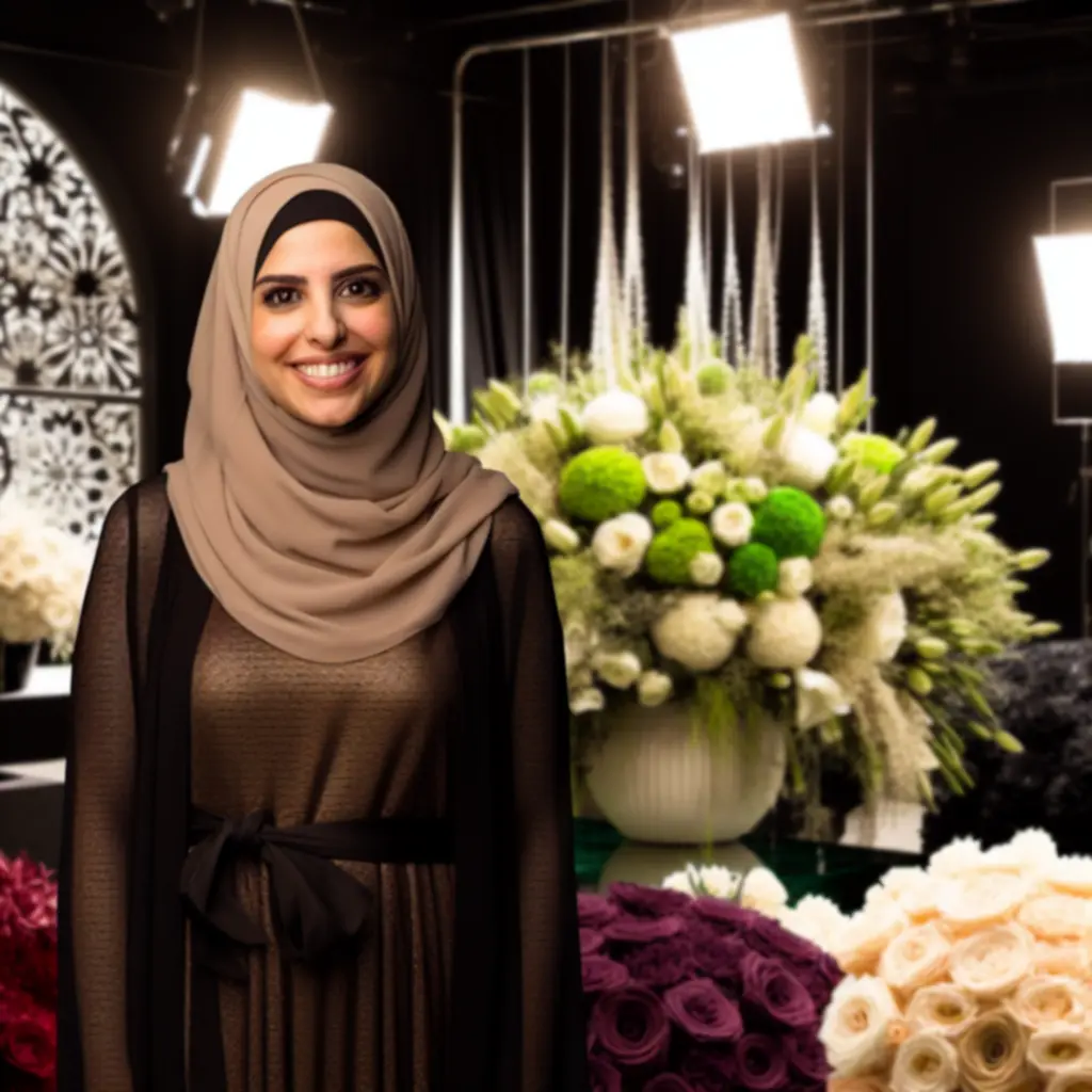 Elegáns belső tér FreshFloowers luxus virágkompozícióval egy asztalon.